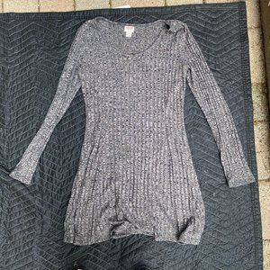 Mossimo Supply Company Women's Long Sleeve Knit Dress Gray Size Medium